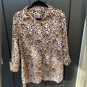 Animal Print Blouse—XL